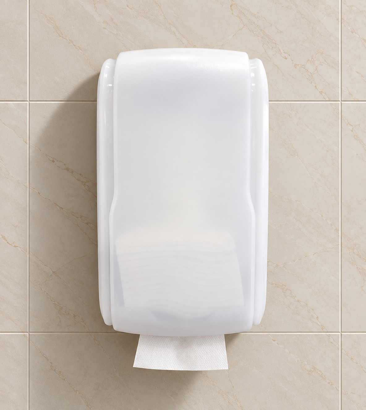 Minimal White Paper Towel Dispenser